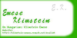 emese klimstein business card